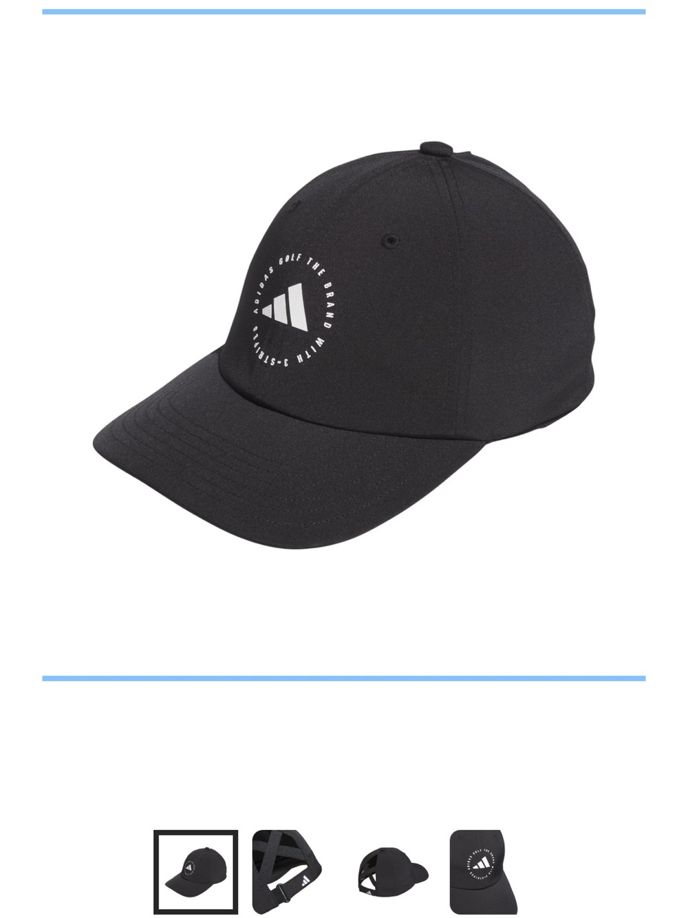 ADIDAS WOMENS CRISSCROSS GOLF HAT BLACK